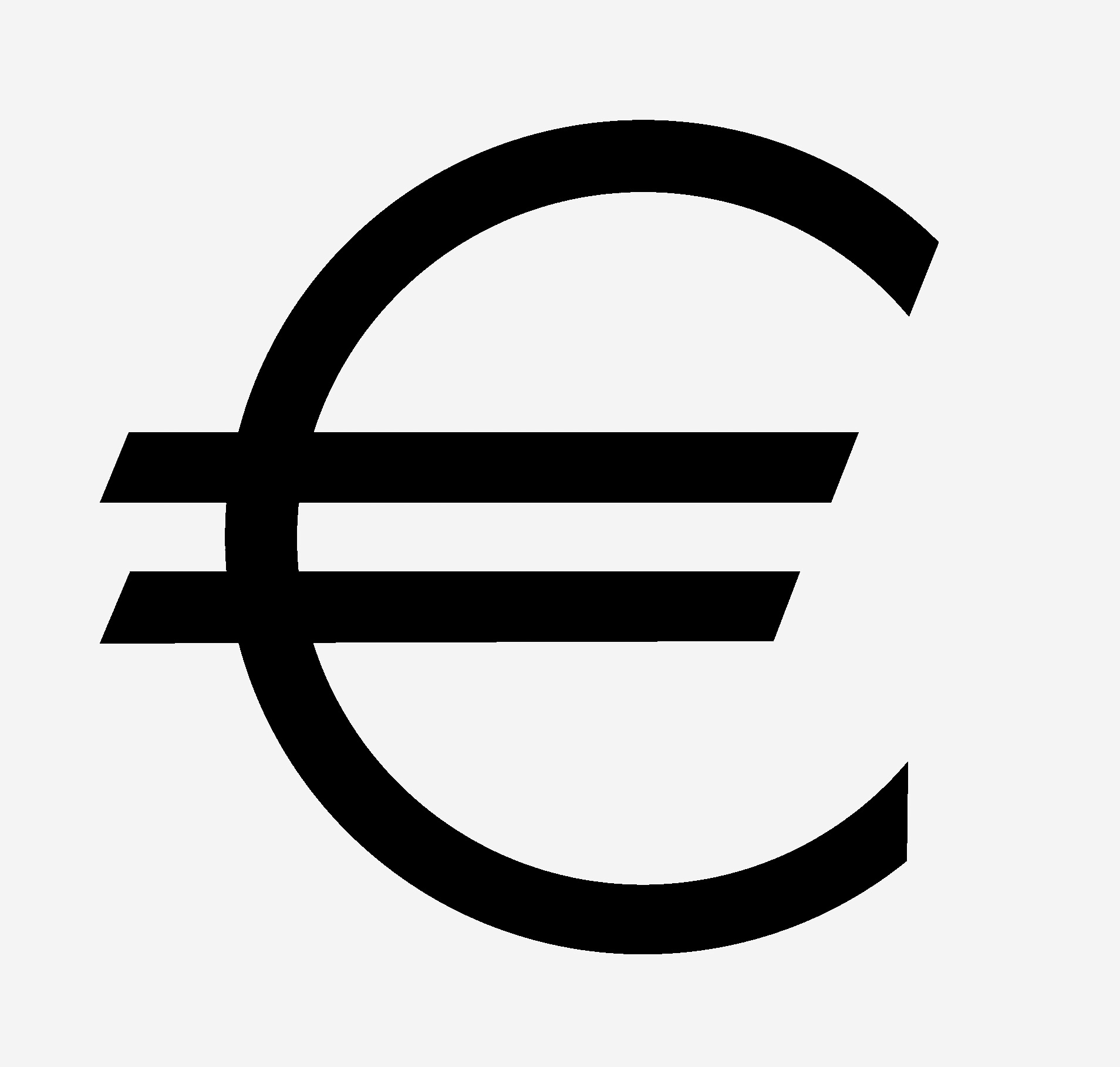 Euro symbol official bitmap and vector image download